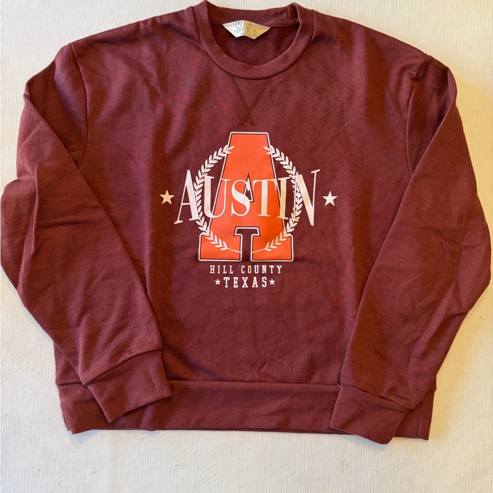 Primark Maroon Crewneck Sweater